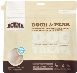 Acana Singles Limited Ingredient Diet Duck and Pear Formula, Dog Treats, 3.25oz