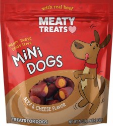 Meaty Treats Mini Dogs Beef and Cheese, Dog Treats, 25oz