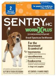 Sentry HC WormX Plus 7 Way De-wormer, Small Dog, 2 Count