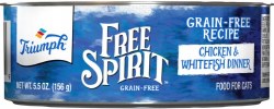 Triumph Free Spirit Chicken and Whitefish Dinner Grain Free Canned Wet Cat Food 5.5oz