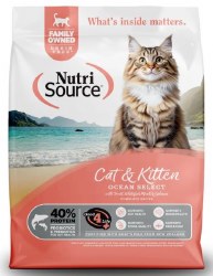 NutriSource Grain Free Ocean Select Entree with Trout, Whitefish Meal, and Salmon Meal Protein, Dry Cat Food, 12lb