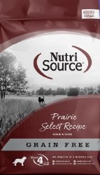 NutriSource Prairie Select Quail and Duck Recipe Grain Free, Dry Dog Food, 4lb