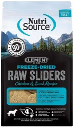 NutriSource Element Freeze-Dried Raw Sliders Chicken and Duck, Dog Treats, 20oz