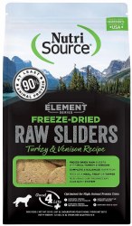 Nutrisource Element Freeze-Dried Raw Sliders Turkey and Venison, Dog Treats, 20oz