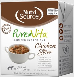 PureVita Chicken Stew Grain Free, Wet Dog Food, 12.5oz