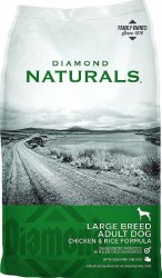 Diamond Naturals Large Breed Adult Chicken and Rice Formula, Dry Dog Food, 40lb