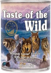 Taste of the Wild Wetlands Formula with Duck in Gravy Grain Free Canned, Wet Dog Food, 13.2oz