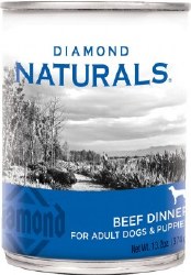 Diamond Naturals Beef Dinner Adult and Puppy Canned, Wet Dog Food, 13.2oz