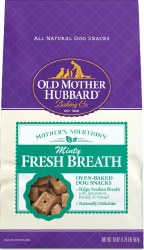 Old Mother Hubbard Mother's Solutions Minty Fresh Breath Baked Dog Treats, Dog Biscuits, 20oz