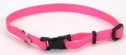 3/8 Inch x 8-12 inch  Adjustable Collr Extra Small Neon Pink