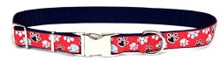 5/8 inch x 18 inch  Ribbon Collar Red and Black