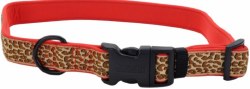 Neoprene Collar 5/8 inch x 12-18 inch Leopard Red