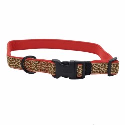 Neoprene Collar 1 inch x 18-26 inch Leopard Red