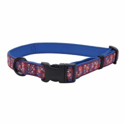 Neoprene Collar 1 inch x 18-26 inch Red and Blue