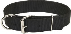 Macho Double Ply Nylon Collar Large 1.75 inch x 22 inch Black