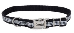 Ribbon Adjustable Collar 8-12 inch Houndstooth