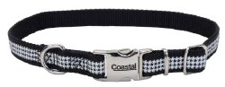 Ribbon Adjustable Collar 5/8 inch x 12-18 inch Houndstooth