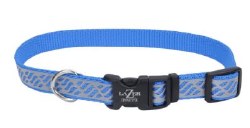 Reflective Adjustable 5/8 inch x 12-18 inch Blue lagoon Wave Collar