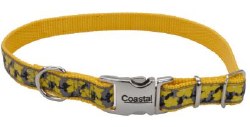 Coastal Ribbon Nylon Adjustable Collar 5/8 inch x 18 inch Yellow Buttercup