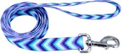 Coastal Attire Leash 1 inch x 6ft Blue Zig-Zag