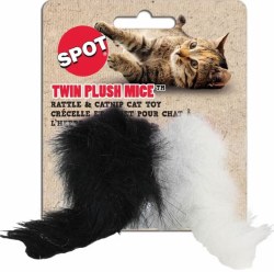 Spot Twin Miami Mice, Black White, 4.5 inch, 2 pack