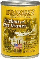 Evanger's Classic Recipes Chicken and Rice Gluten Free Canned, Wet Dog Food, 12.8oz