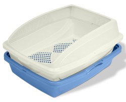 Van Ness Sifting Framed Cat Litter Pan, Blue, Large