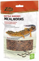 Zilla Reptile Munchies Mealworms Reptile Food 3.75oz