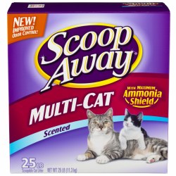 Scoop Away Multi-Cat Scented Clumping Litter, Meadow Fresh, 25lb