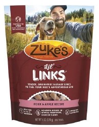 Zuke's Lil' Links Pork & Apple Recipe Dog Treats, 6-oz, bag