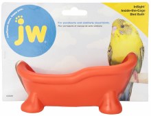JW InSight Inside the Cage Bird Bath for Small Birds, Assorted Colors