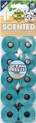 Bags On Board Waste Bags Refill, Ocean Breeze Scented, 140 Count