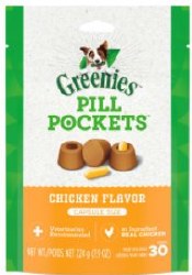 Greenies Pill Capsule Chicken Flavor, Dog Treats, 30 Count