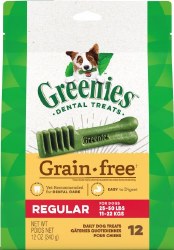 Greenies Grain Free Regular Dog 25-50lbs 12oz 12 Count