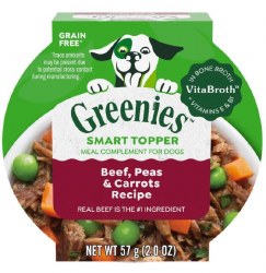 Greenies Topper Beef, Barley, Carrot and Broccoli in Bone Broth, Wet Dog Food,  2oz