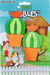 A&E Cage Nibbles Loofah Cactus Small Animal Chew, Small, 2 count