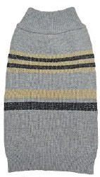 Shimmer Stripes Sweater, Gray, Medium