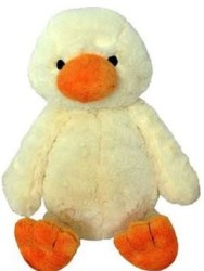 Petlou Plush Duck Dog Toy, Yellow, 15in