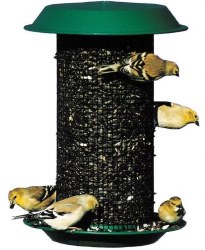 Audubon Magnum Plastic Sunflower Seed Screen Wild Bird Feeder, Green, 3lb Capacity