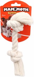 Mammoth Flossy Chews Bone Rope Chew for Dogs, White, 9 inch