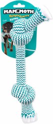 Mammoth Extra Fresh Dental 2 Knot Rope Chew for Dogs, Green White, 14 inch