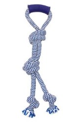 Mammoth Winter Fresh Twin Rope Tug with Handle for Dogs, Blue White, 20 inch