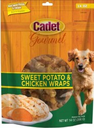 Cadet Gourmet Wraps Chicken and Sweet Potato, Dog Treats, 14oz