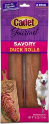 Cadet Gourmet Savory Duck Rolls Dog Treats 2 count