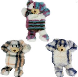 Multipet Minipet Berman Bears Plush Dog Toy, Assorted, Small