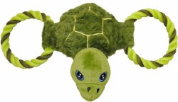 Jolly Pets Tug-A-Mal, Turtle with Squeaking Ball, Medium