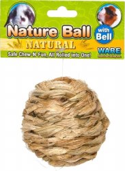 Ware Natural Sisal Nature Ball with Bell, Small Animal Toy