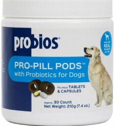 Probios Pro-Pill Pods with Probiotics, Large Dogs, Peanut Butter, 30 count