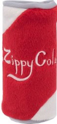 Zippy Paws Squeakie Can Zippy Cola, Red White, Dog Toys, Small