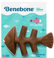 Benebone Chew Good Fish Bone with Real Jack Salmon Medium